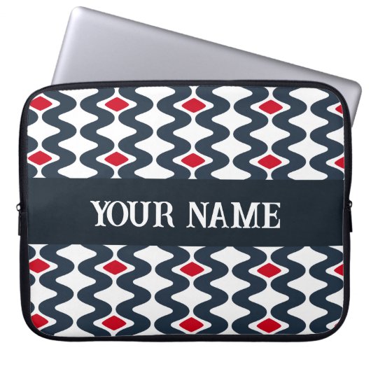 Waveblauw laptop Hoesje Laptop Sleeve (Voorkant)