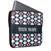 Waveblauw laptop Hoesje Sleeve (Voorkant Rechts)