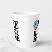 Waveblauw Preppy Glimlach Een Gelukkig Dude Papieren Bekers (Rechts)