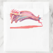 Waved Ballet Dancer Pink Art Rechthoekige Sticker (Tas)