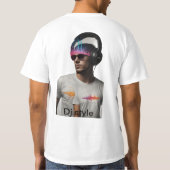 Waveform Beats: Aangepaste DJ Logo T-Shirt Design (Achterkant)