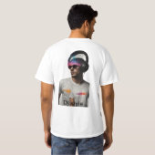 Waveform Beats: Aangepaste DJ Logo T-Shirt Design (Achterkant volledig)
