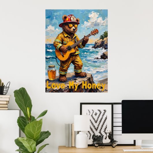 Wavefront Ballad: Beer van het Zee Poster (Thuiskantoor)