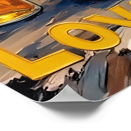 Wavefront Ballad: Beer van het Zee Poster (Hoek)