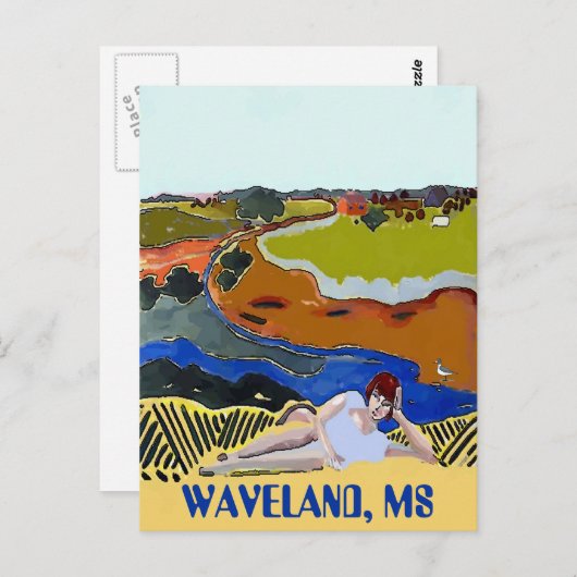 WAVELAND MS, Briefkaart  stijl (Voorkant / Achterkant)