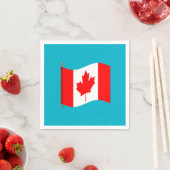Wavende Canadese Vlag Servetten (Insitu)