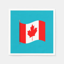 Wavende Canadese Vlag Servetten