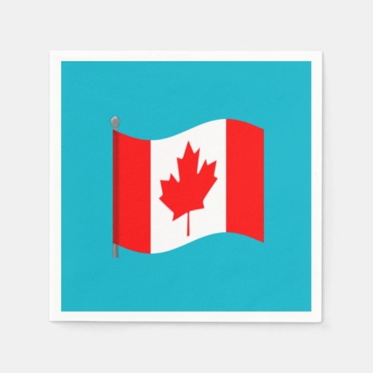 Wavende Canadese Vlag Servetten (Voorkant)