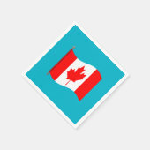 Wavende Canadese Vlag Servetten (Hoek)
