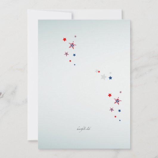 Waver Flag Independence Day Uitnodiging (Achterkant)