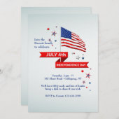 Waver Flag Independence Day Uitnodiging (Voorkant / Achterkant)