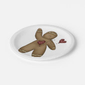 Waver Gingerbrood Man Papieren Bordje (Gekanteld)