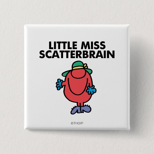 Waver Miss Scatterbrain Vierkante Button 5,1 Cm (Voorkant)