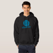 Waverider Synthesizer 80s Synthwave Golfvorm Hoodie (Voorkant volledig)