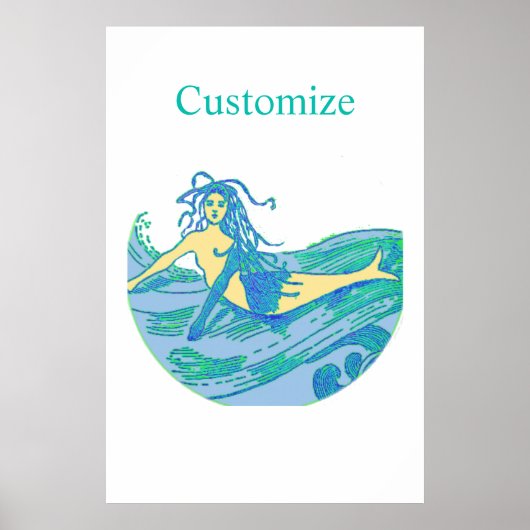  Waveriding Mermaid Thunder_Cove Poster (Voorkant)