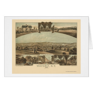 Waverly, NY Panoramic Map - 1881