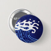 WAVES #1 RONDE BUTTON 5,7 CM (Voorkant /achterkant)