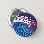 WAVES #3 RONDE BUTTON 5,7 CM (Voorkant /achterkant)