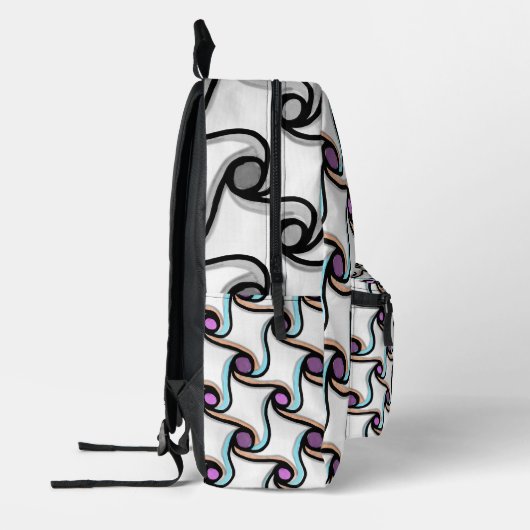 Waves 3D-patroon Bedrukte Rugzak (Links)