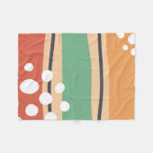 Waves abstracte boho artwork fleece deken (Voorkant (Horizontaal))