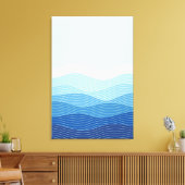 Waves Abstracte minimalistische compositie Canvas Afdruk (Insitu (Woonkamer))