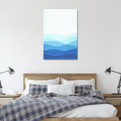 Waves Abstracte minimalistische compositie Canvas Afdruk (Insitu (Slaapkamer))