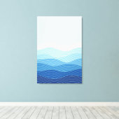 Waves Abstracte minimalistische compositie Canvas Afdruk (Insitu (Houten vloer))