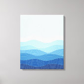 Waves Abstracte minimalistische compositie Canvas Afdruk (Voorkant)