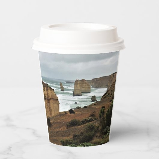 Waves Against Time beroemd gemaakt door Great Ocea Papieren Bekers (Voorkant)