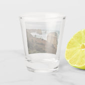 Waves Against Time beroemd gemaakt door Great Ocea Shot Glas (Achterkant)