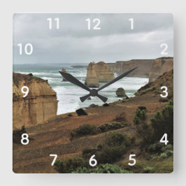 Waves Against Time beroemd gemaakt door Great Ocea Vierkante Klok