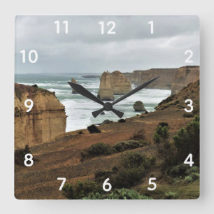Waves Against Time beroemd gemaakt door Great Ocea Vierkante Klok