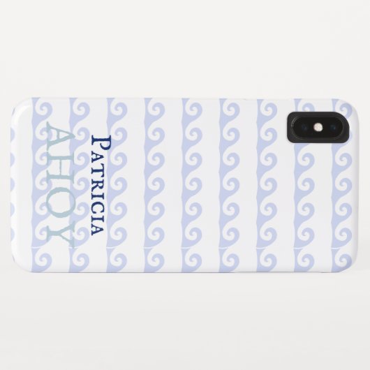Waves Ahoy Custom Case-Mate iPhone Case (Achterkant (horizontaal))