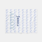 Waves Ahoy Custom Fleece Deken (Voorkant (Horizontaal))