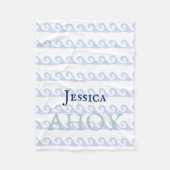 Waves Ahoy Custom Fleece Deken (Voorkant)