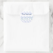 Waves Ahoy Custom Ronde Sticker (Tas)