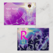 WAVES AMETHYST MONOGRAM, helder licht paars Visitekaartje (Voorkant / Achterkant)