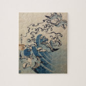 Waves and Birds, c.1825 (kleurenhoutblokafdruk) Legpuzzel (Verticaal)