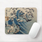 Waves and Birds, c.1825 (kleurenhoutblokafdruk) Muismat (Met muis)