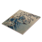 Waves and Birds, c.1825 (kleurenhoutblokafdruk) Tegeltje (Zijkant)