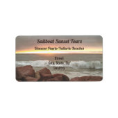 Waves and Boulders 0893 Address Etiket (Voorkant)