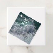 Waves and sea with Doodle hearts Bedankjes Labels (In situ)