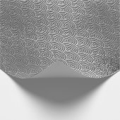 Waves Art Deco Silver Grey Spiral Circles Infineit Cadeaupapier (Hoek)