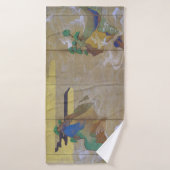 Waves at Matsushima (links), Tawaraya Sotatsu Badhanddoek (Badhanddoek)