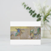 Waves at Matsushima (links), Tawaraya Sotatsu Briefkaart (Staand voorkant)