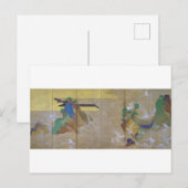 Waves at Matsushima (links), Tawaraya Sotatsu Briefkaart (Voorkant / Achterkant)