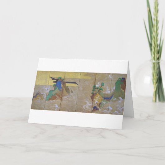 Waves at Matsushima (links), Tawaraya Sotatsu Kaart (Voorkant)