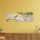 Waves at Matsushima (rechts), Tawaraya Sotatsu Canvas Afdruk (Insitu (Woonkamer))