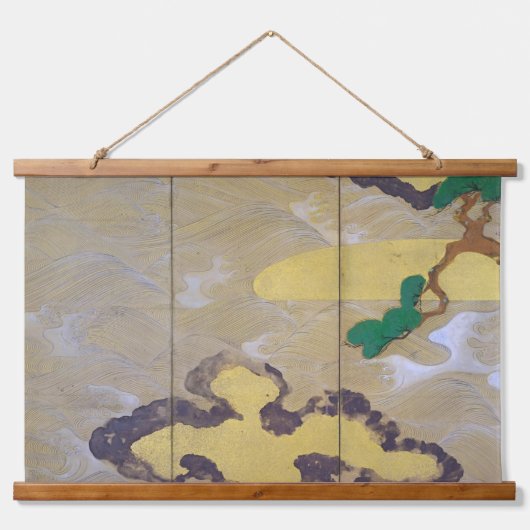 Waves at Matsushima (rechts), Tawaraya Sotatsu Hangend Wandkleed (Voorkant)
