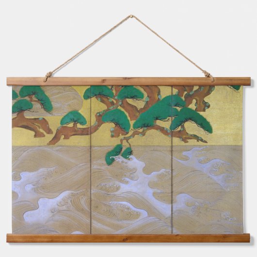 Waves at Matsushima (rechts), Tawaraya Sotatsu Hangend Wandkleed (Voorkant 2)